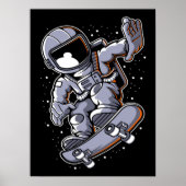 Astronaut Skateboard Jump Poster (Voorkant)