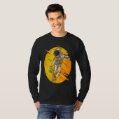 Astronaut Skateboard Skating Space Cosmos Astronau T-shirt (Voorkant volledig)