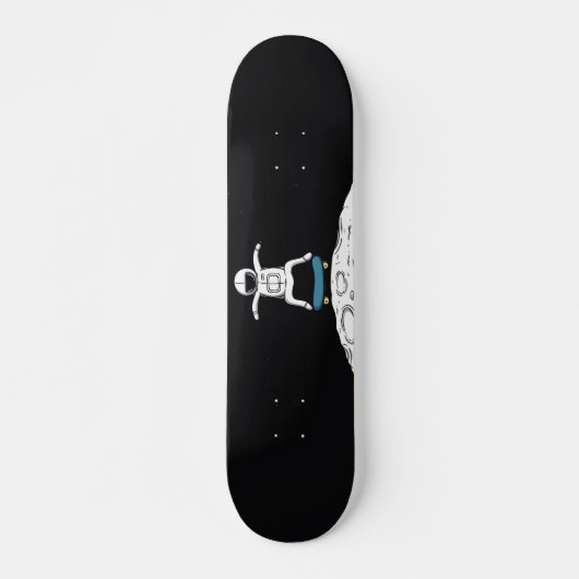 Astronaut skateboarden op de maan persoonlijk skateboard (Voorkant)
