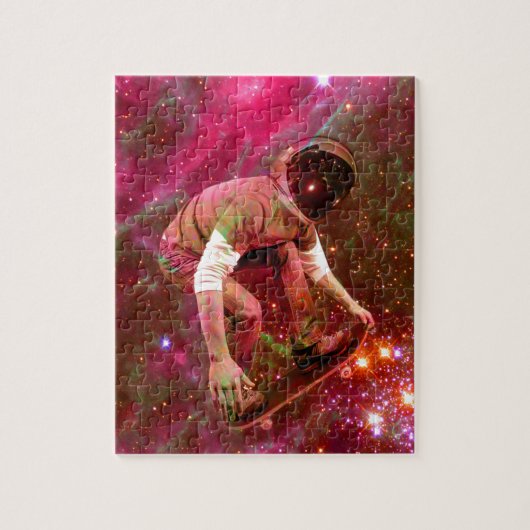 Astronaut Skateboarder Legpuzzel (Verticaal)