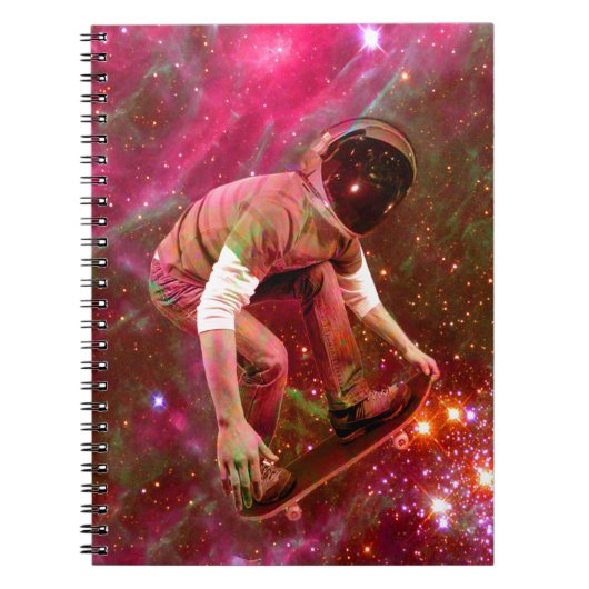 Astronaut Skateboarder Notitieboek (Voorkant)