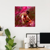 Astronaut Skateboarder Poster (Thuiskantoor)