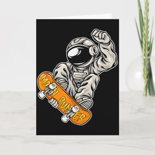 Astronaut Skateboarder, Skateboarding Liefhebber, Kaart (Voorkant)