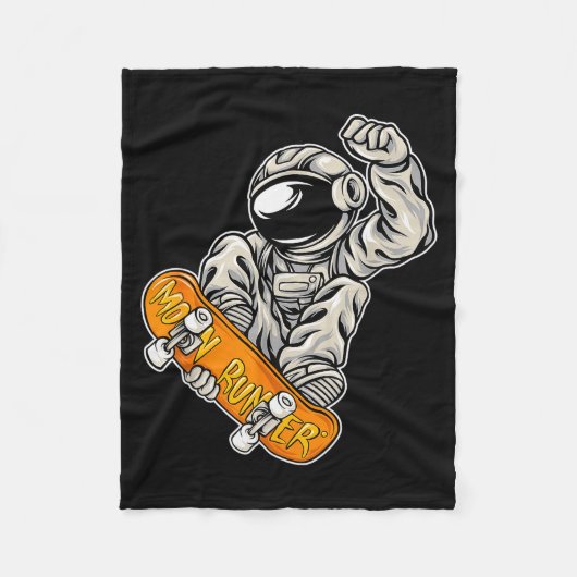 Astronaut Skateboarder, Skateboarding Lover, Astro Fleece Deken (Voorkant)