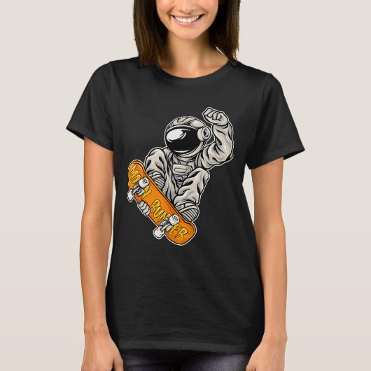Astronaut Skateboarder, Skateboarding Lover, Astro T-shirt (Voorkant)