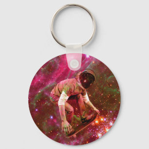 Astronaut Skateboarder Sleutelhanger