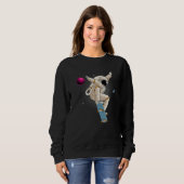 Astronaut Skateboarding Space Planets Moon Astrona Trui (Voorkant volledig)