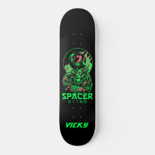 Astronaut Skater Illustration Persoonlijk Skateboard