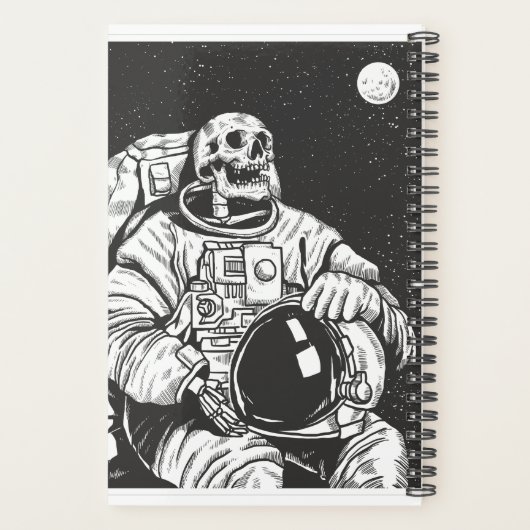 Astronaut Skeleton Spooky Skull Planner (Achterkant)