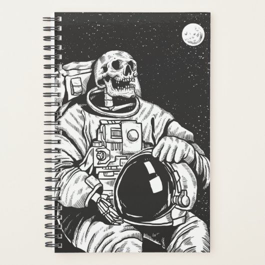 Astronaut Skeleton Spooky Skull Planner (Voorkant)