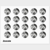 Astronaut Skeleton Spooky Skull Ronde Sticker (Vel)