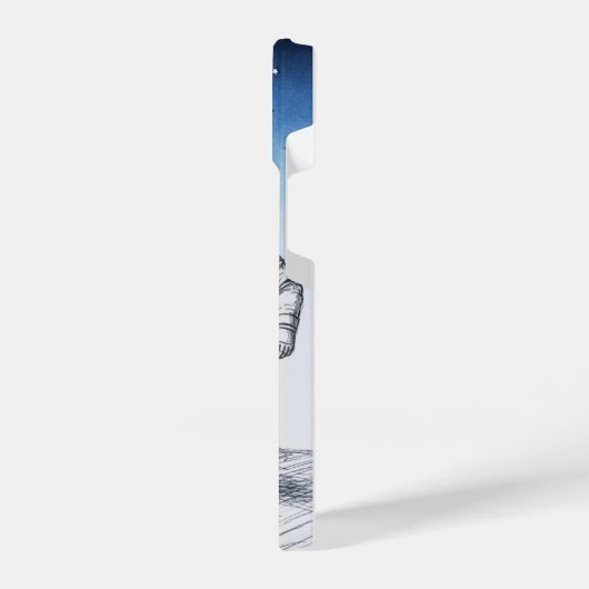 Astronaut sketch phonecase  iPhone hoesje (Linkerkant)