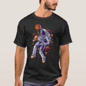 Astronaut Slam Dunk  Basketball Space T-shirt (Voorkant)