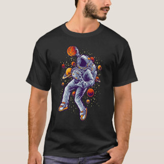 Astronaut Slam Dunk  Basketball Space T-shirt