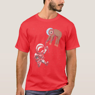 Astronaut Sloth Buitenste ruimtevaart Cosmonaut T-shirt