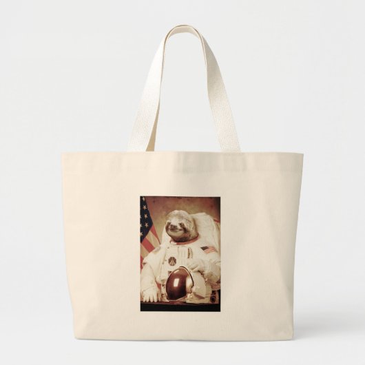 Astronaut Sloth Grote Tote Bag (Voorkant)