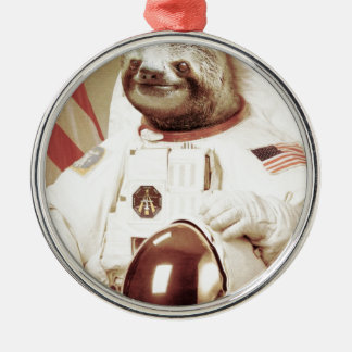 Astronaut Sloth Metalen Ornament