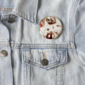 Astronaut Sloth Ronde Button 5,7 Cm (In situ)