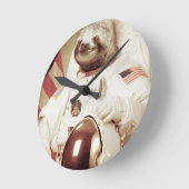 Astronaut Sloth Ronde Klok (Hoek)