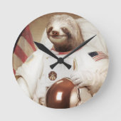astronaut sloth ronde klok (Voorkant)