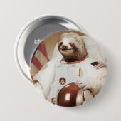 Astronaut Sloth Round Button (Voorkant /achterkant)
