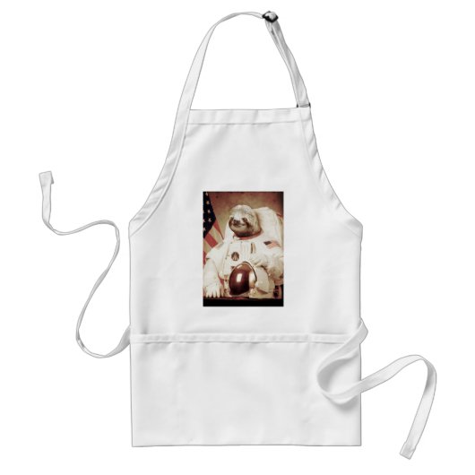 Astronaut Sloth Standaard Schort (Voorkant)