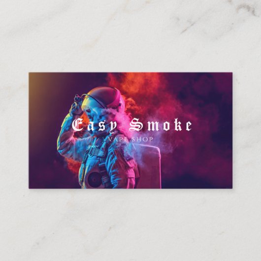 Astronaut Smoke Vape Shop Visitekaartje (Voorkant)