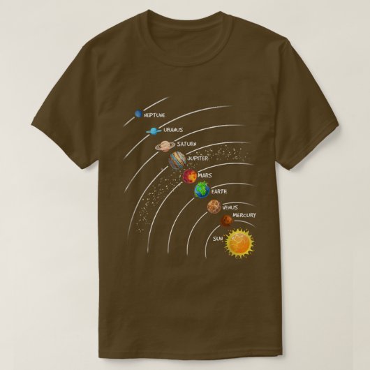 Astronaut Solar Planet System Space Astronomy Expl T-shirt (Design voorkant)