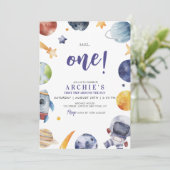 Astronaut Space 1e reis rond de verjaardag van de  Kaart (Staand voorkant)