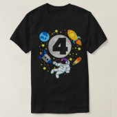Astronaut  Space  4th Bday  4 Years Old Bday Boy  T-shirt (Design voorkant)