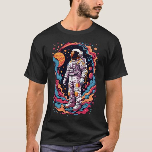 Astronaut Space Adventure Design T-shirt (Voorkant)