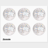 Astronaut Space Baby Moon Het is een jongen! Ronde Sticker (Vel)