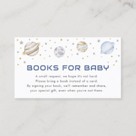 Astronaut Space Baby shower Boeken voor Baby Kaart Visitekaartje