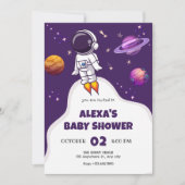 Astronaut space baby shower kaart (Voorkant)