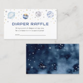 Astronaut Space Baby shower Luier Raffle Kaart Visitekaartje (Voorkant / Achterkant)