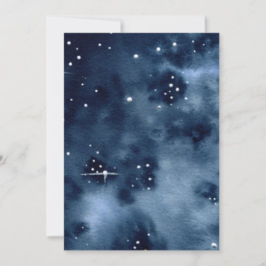 Astronaut Space Baby shower Uitnodiging (Achterkant)