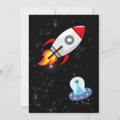 Astronaut Space Birthday Boy Party - Blast Off  Kaart (Achterkant)