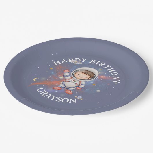Astronaut Space Birthday Paper Bord (Gekanteld)