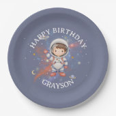 Astronaut Space Birthday Paper Bord (Voorkant)