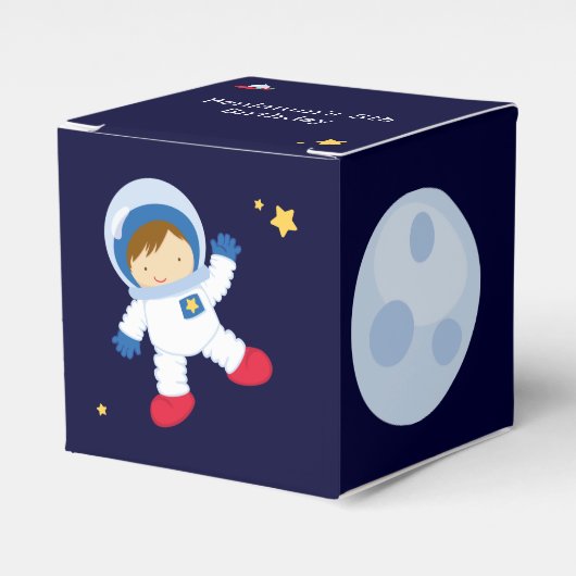 Astronaut Space Birthday Party - Gepersonaliseerd Bedankdoosjes (Voorkant Zijde)