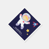 Astronaut Space Birthday Party - Gepersonaliseerd Servet (Hoek)