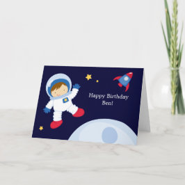 Astronaut Space Birthday Party Kaart