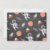 Astronaut Space Birthday Party Ticket-uitnodiging Kaart (Achterkant)