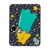 astronaut space Cartoon Magneet (Verticaal)
