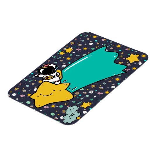 astronaut space Cartoon Magneet (Linkerzijde)