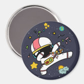 astronaut space Cartoon Magneet (Voorkant / Achterkant)