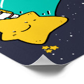 astronaut space Cartoon Poster (Hoek)