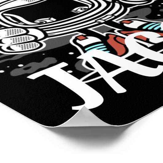 ASTRONAUT Space Cartoon  Poster (Hoek)