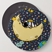 astronaut space Cartoon Ronde Button 6,0 Cm (Voorkant /achterkant)