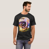 Astronaut Space Cat (Deep Galaxy-versie) T-shirt (Voorkant volledig)
